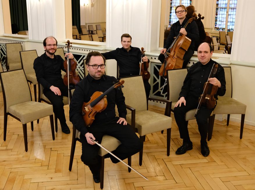 Frederik Nitsche, Christian Götz, Johannes Tauber, Alexander Wegelin, Christoph Hilpert, Foto: Jenaer Philharmonie